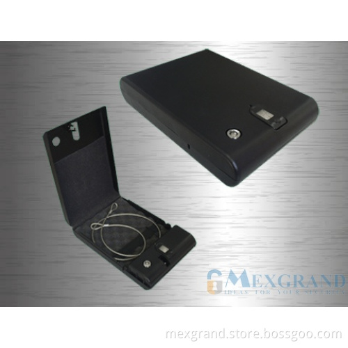 Biometric Pistol Safe with Security Cable for Home (MG65)